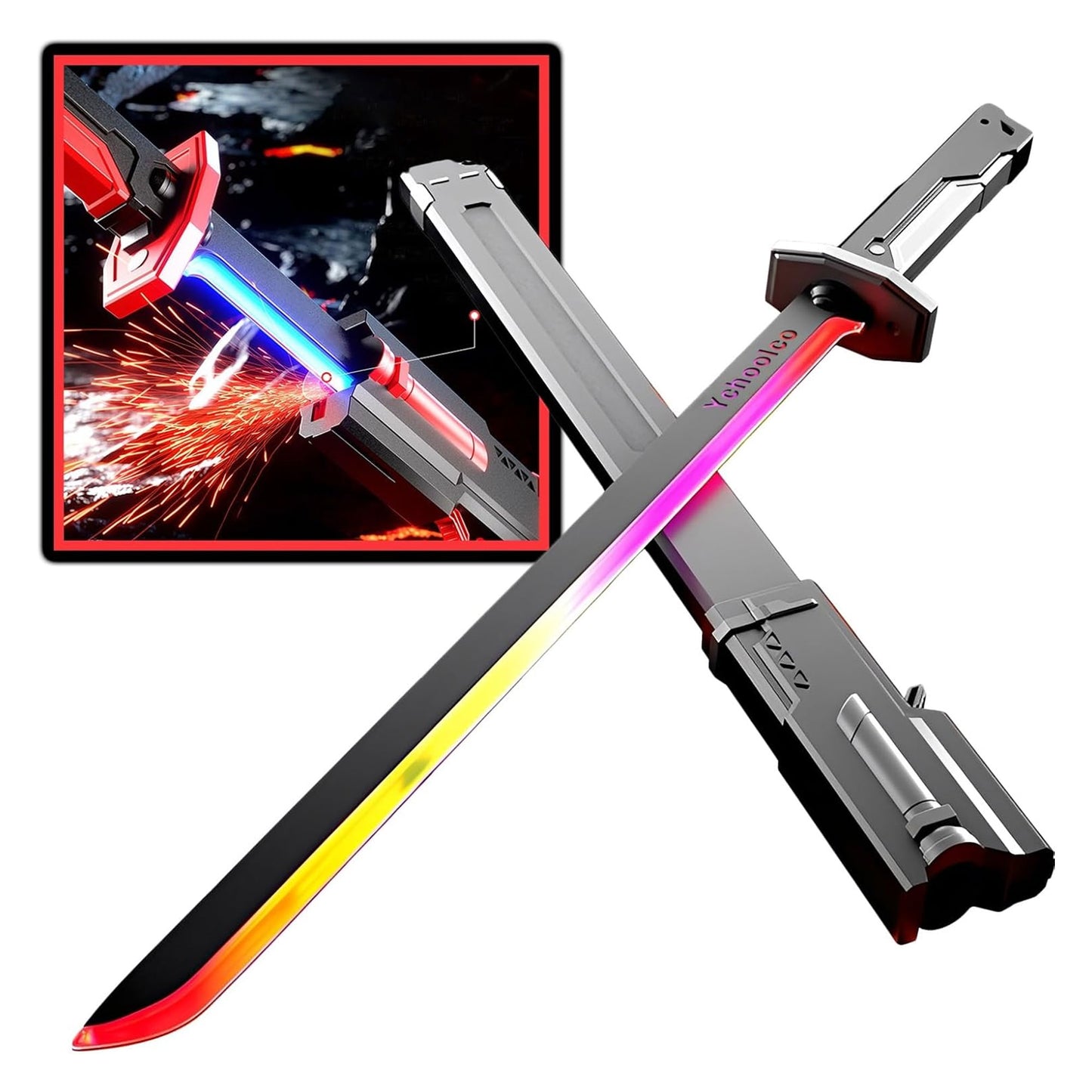 Interstellar Sword Sparks Black Dragon LED with Sparks & Smoke Effects