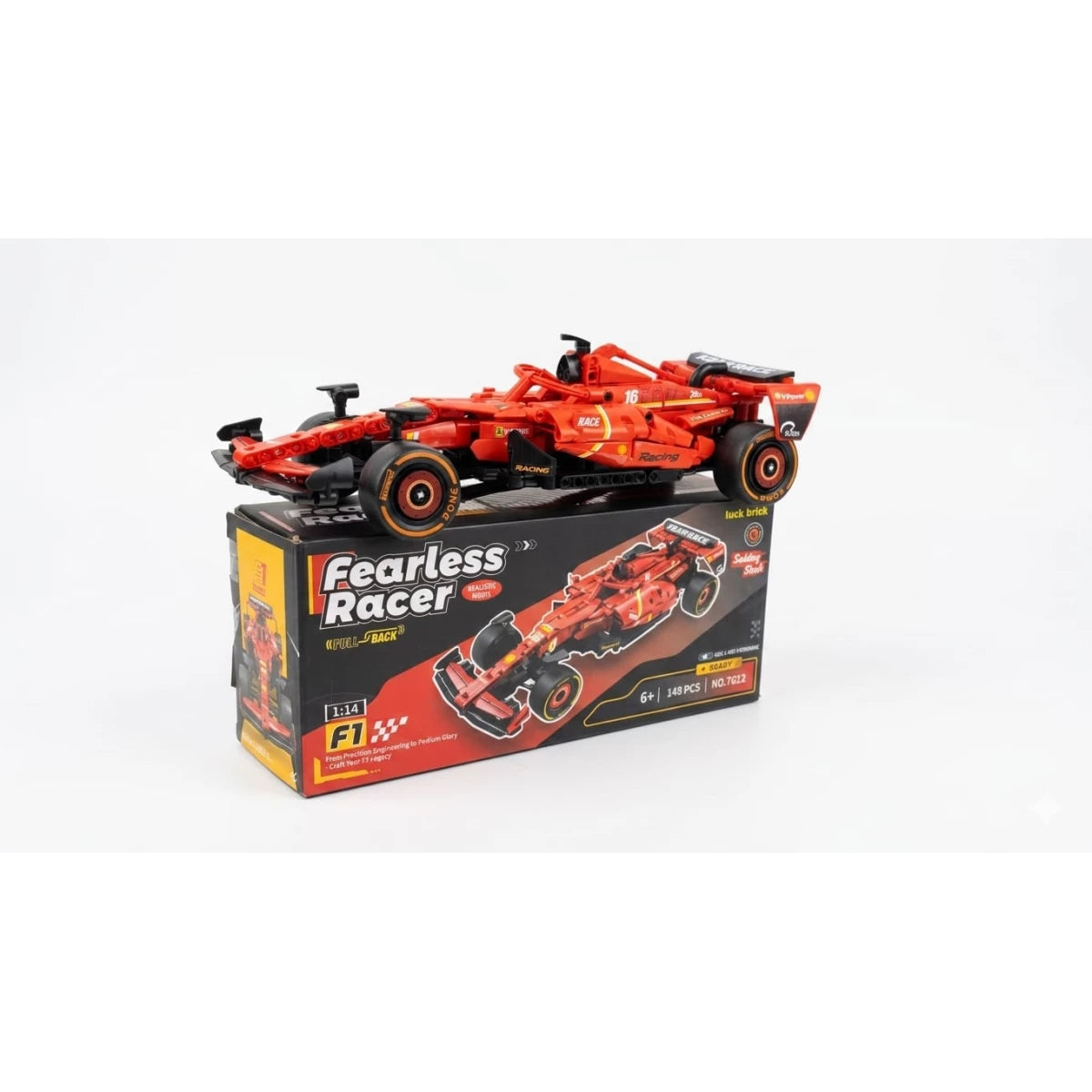 Ferrari Formula Racer Pull-Back Building Block Set (NO.7612)