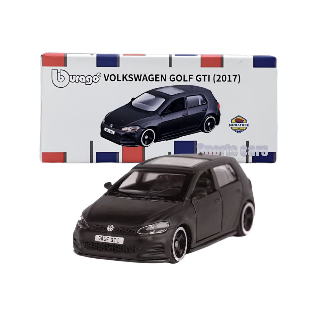 Bburago 2017 Volkswagen Golf GTI Black 1:64 Scale Diecast Car