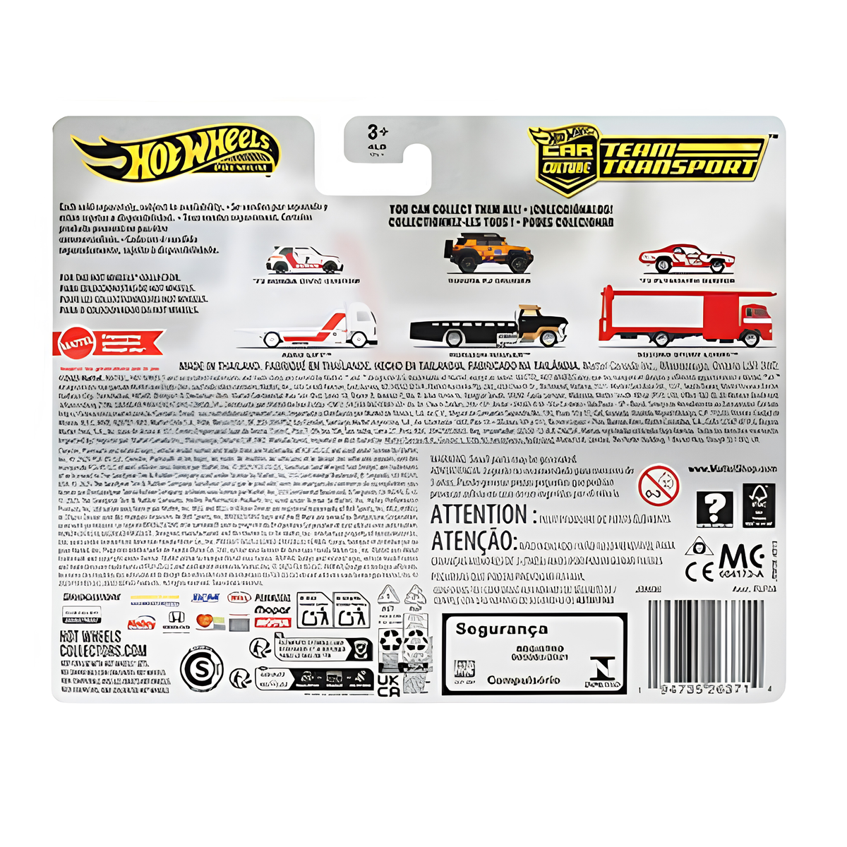 Hot Wheels | FLF56 | Car Culture Team Transport | 4 Piece Box | 1:64 Diecast Cars & Transporters