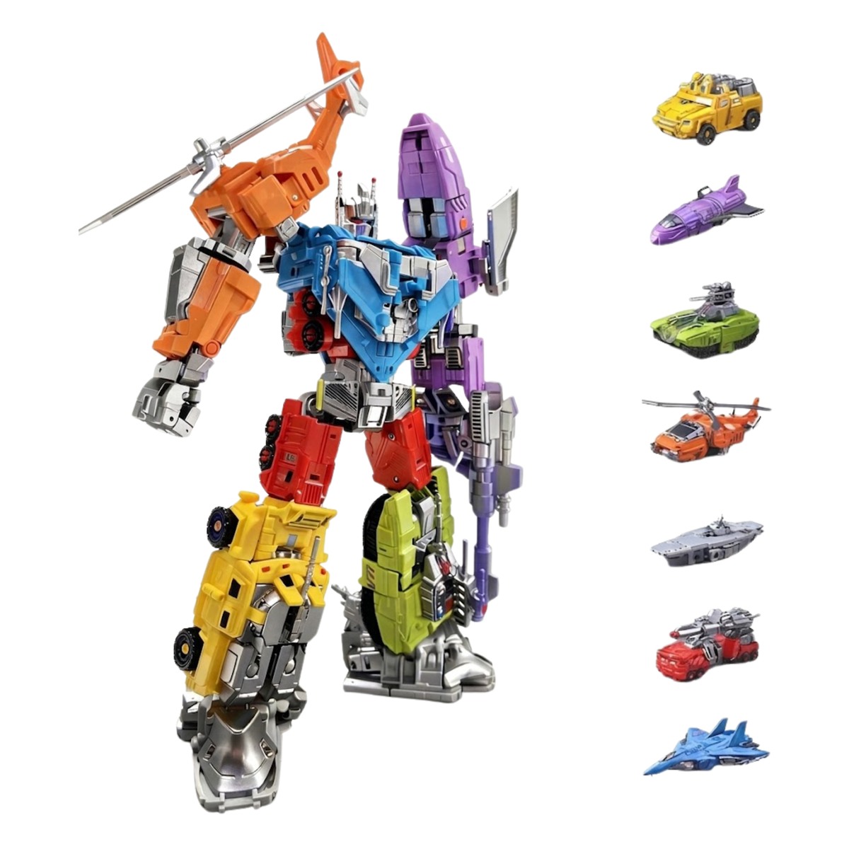 7 in 1 Combiner Transformation Robot Action Figure 11.42 Inch Toy