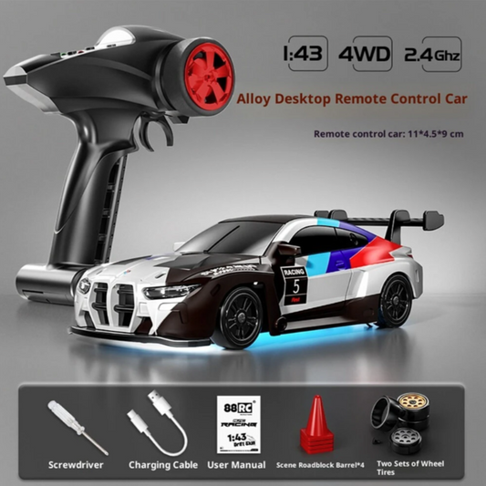 88RC 1:43 Scale Mini RC Drift Car | Alloy Die-Cast