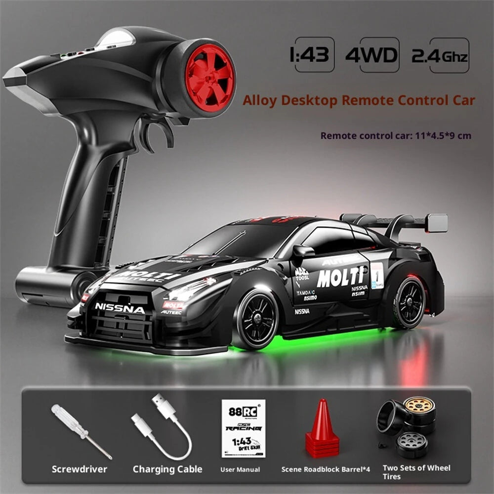 88RC 1:43 Scale Mini RC Drift Car | Alloy Die-Cast