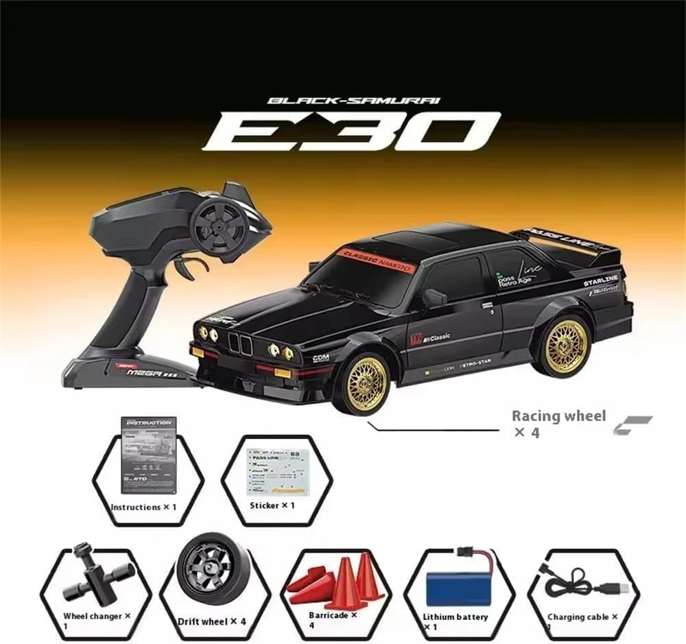 WHOOSH DC162A BMW E30 1:16 RC Drift Car | 4WD High-Speed 50KM/H Racing Car with ESP Gyro