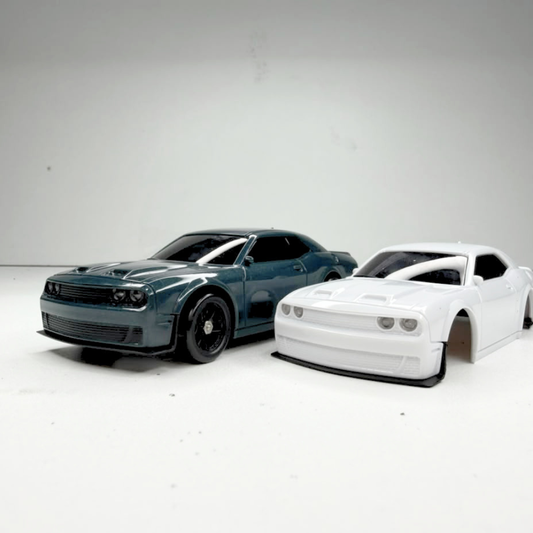 Front perspective view of the dark blue HB Toys HB-RP4309 Dodge Challenger for wholesale store inventory