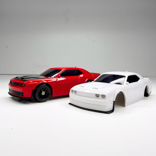 Front perspective view of the red HB Toys HB-RP4308 Dodge Challenger for wholesale store inventory