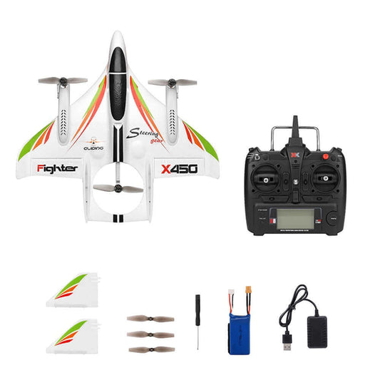 GoolRC WLtoys XK X450 Aviator Airplane 2.4GHz 6 Channel Brushless Motor RC Aircraft