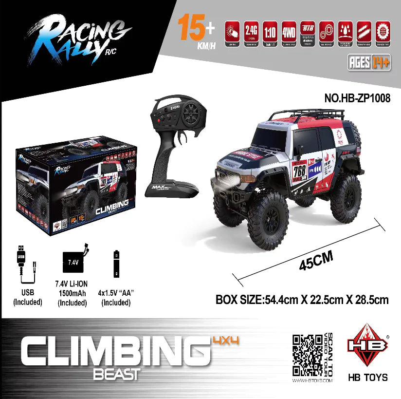 HB Toys ZP1008 1:10 Toyota FJ Cruiser RTR 4WD Rc off road crawler
