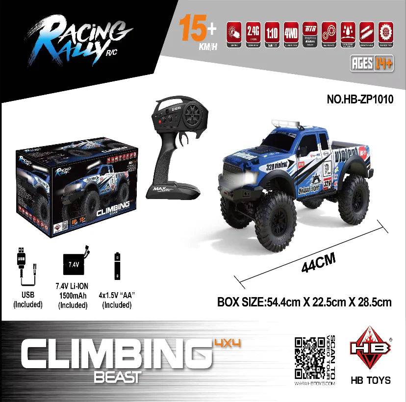 HB Toys ZP1010 1:10 Ford F-150 Raptor RTR 4WD Rc Crawling truck