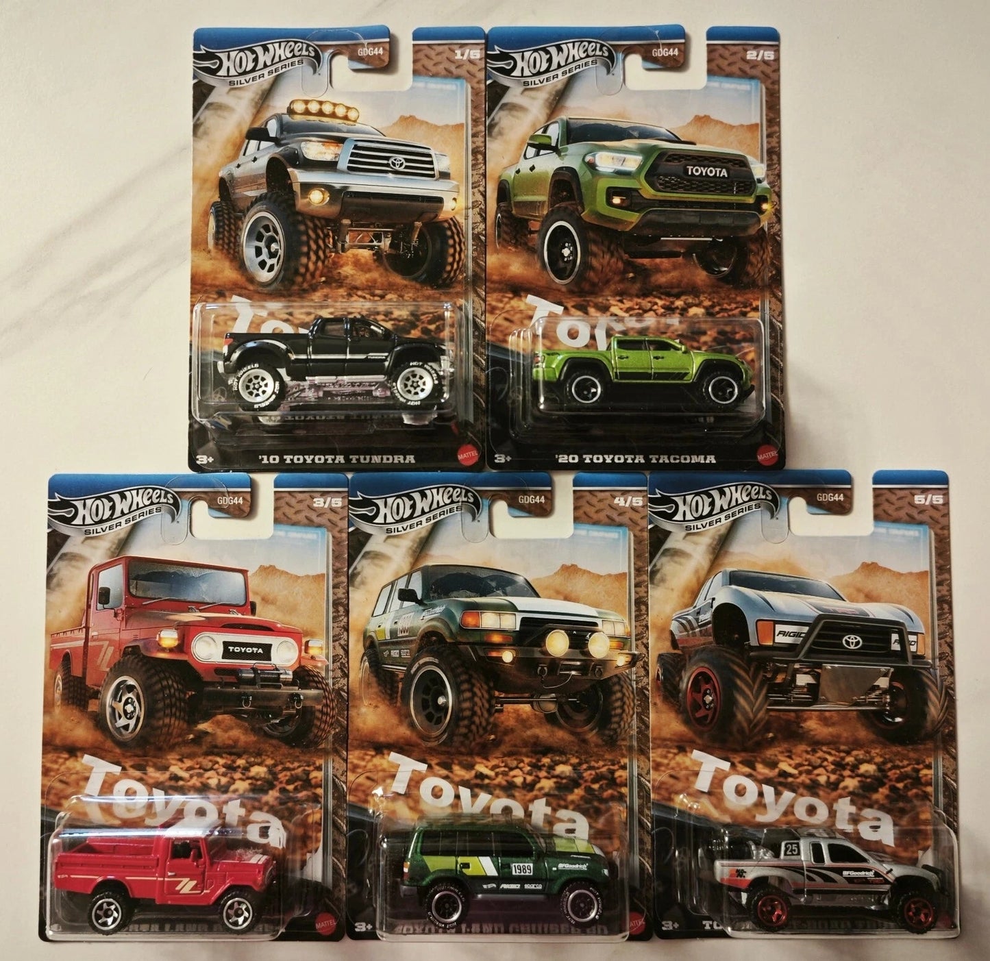 Hot Wheels Silver Series Toyota Off-Road Series 5 pcs Set (Net Price-360/Pc)