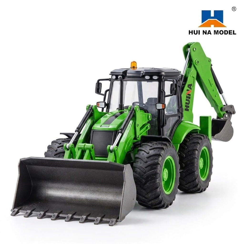 Huina 1579 1:14 RC Backhoe Loader 2026 Edition | 9CH Construction Vehicle with LED Lights