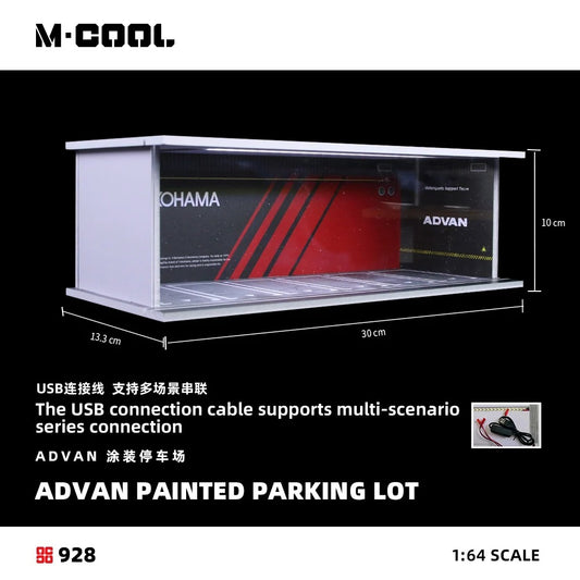 Side profile view of the 30cm MoreArt MC914928 display garage ready for retail stock wholesale orders