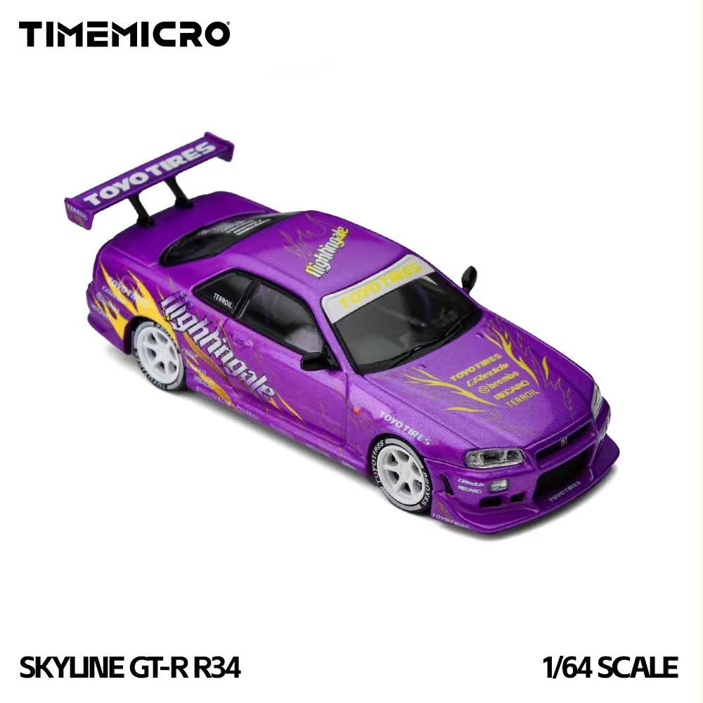 TimeMicro Nissan Skyline GT-R R34 1:64 scale diecast car model