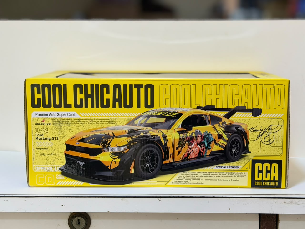 CCA Ford Mustang GT3 1:24 Bruce Lee Edition Alloy Diecast Car Model