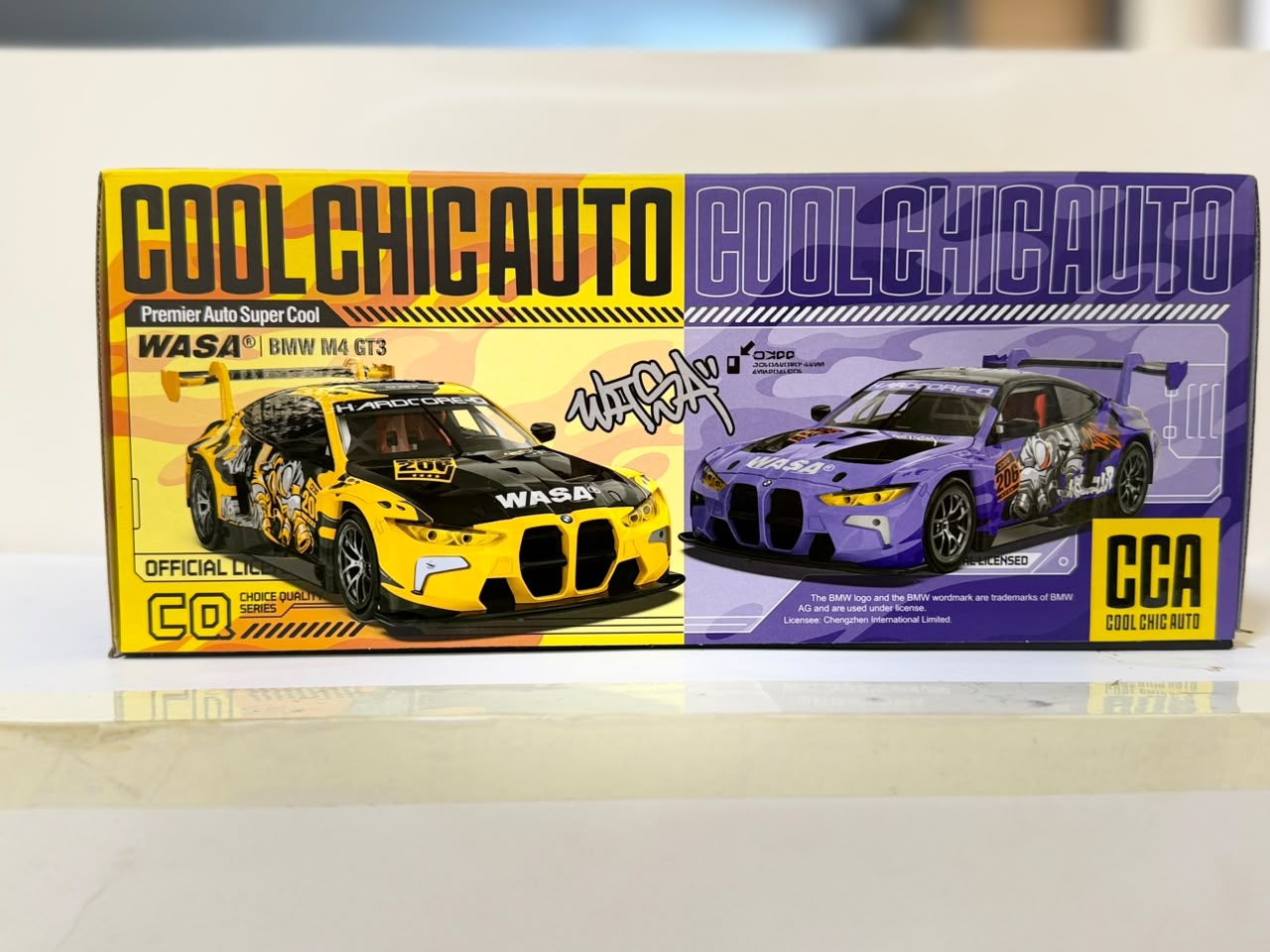 CCA BMW M4 GT3 1:24 Alloy Diecast Car Model Hardcore – Yellow