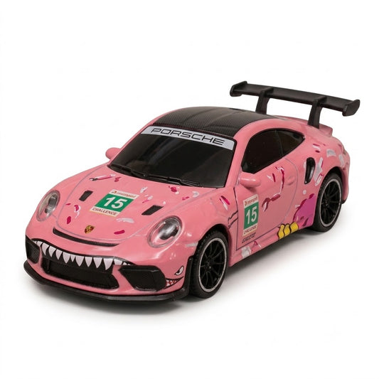 YEGAO 1:64 Porsche 911 GT3 R #77 Roxy pink livery RC diecast car