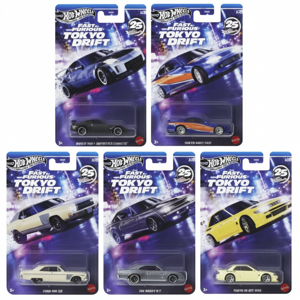 Hot Wheels Silver Series Tokyo Drift 5 pcs Set (Net Price-470/Pc)