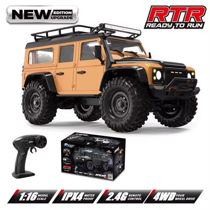 HB-R1607 1/16 Defender RC Climbing Car 2.4G 4WD Off Road Racing Car 15KM/H High Speed Vehicle With Lights