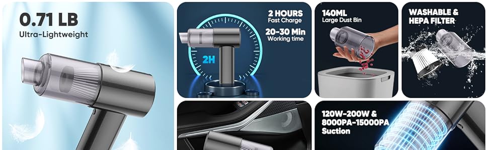 3-in-1 Vacuum Cleaner for Car & Home