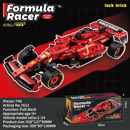 Ferrari Formula Racer Pull-Back Building Block Set (NO.7612)