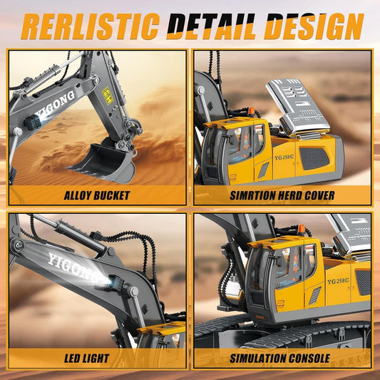 1:24 11-Channel  Remote Control (R/C) Excavator