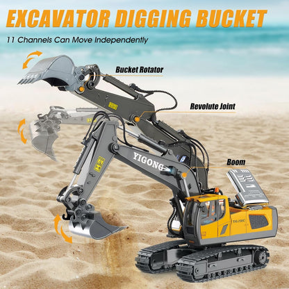 1:24 11-Channel  Remote Control (R/C) Excavator