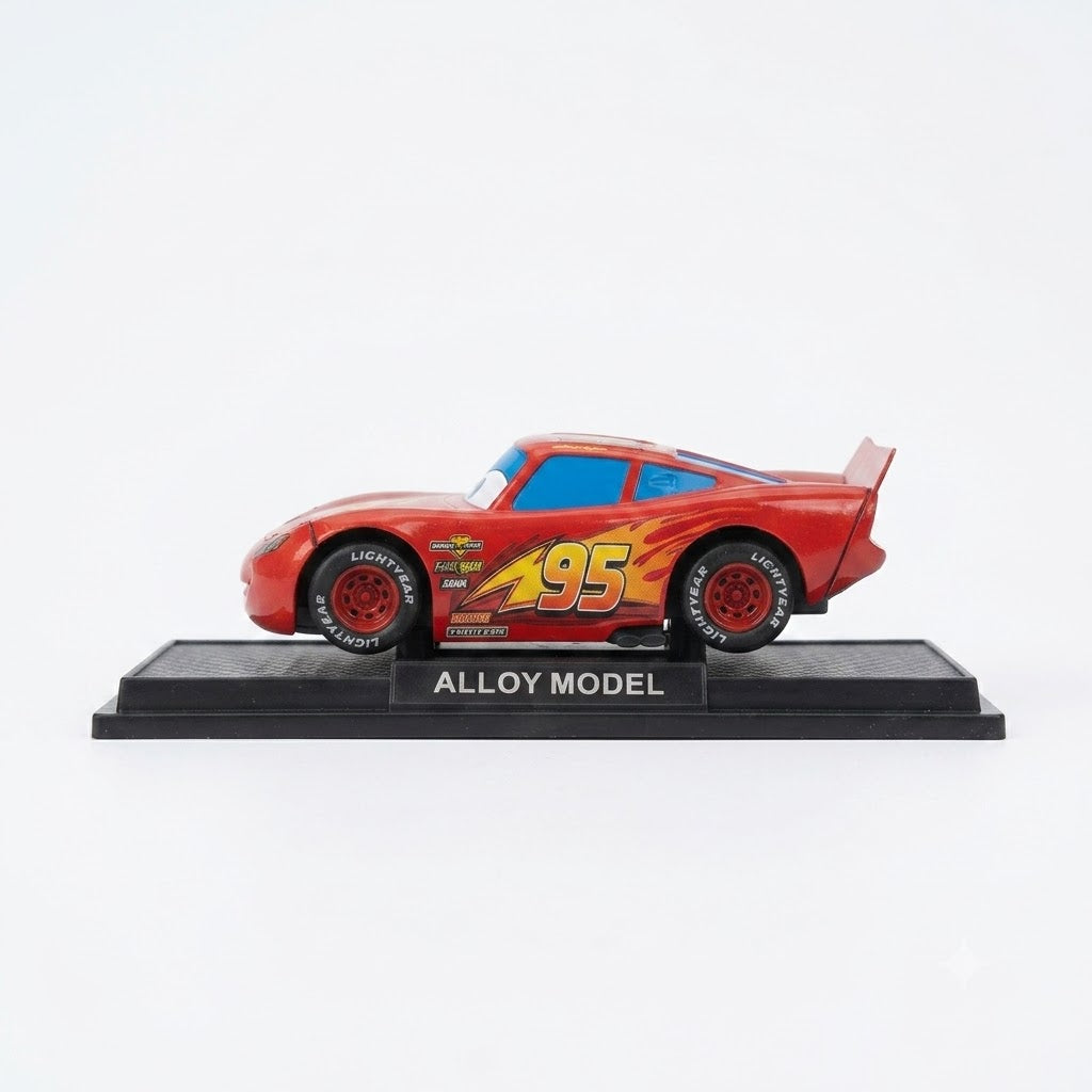 1:28 scale red Lightning McQueen inspired alloy diecast model car