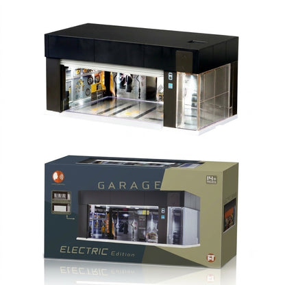 1:64 Scale Diecast Display Case for Hot Wheels Storage with LED Lights Stackable Electric Garage with Voice Control