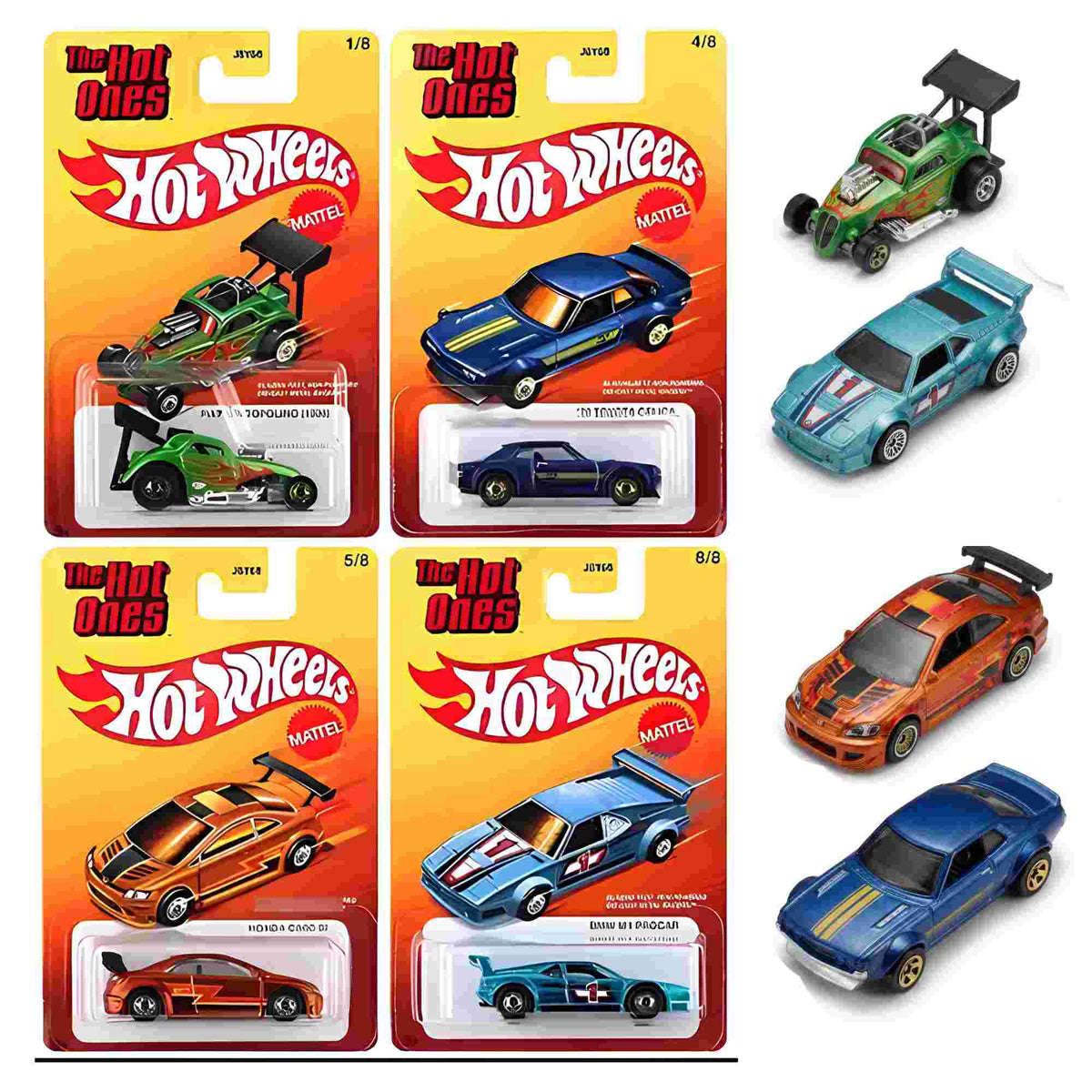 Hot Wheels | The Hot Ones Assortment (4-Piece Set) | 1:64 Scale