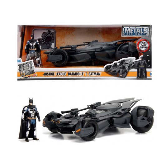 JADA JD99232 | 1:24 Scale | Justice League Batmobile with Batman | Diecast Model