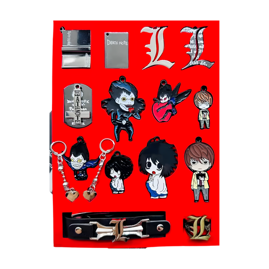 Death Note | Anime Collector Gift Box Set | Ryuk & Light Yagami | Metal Charms & Cosplay Accessories
