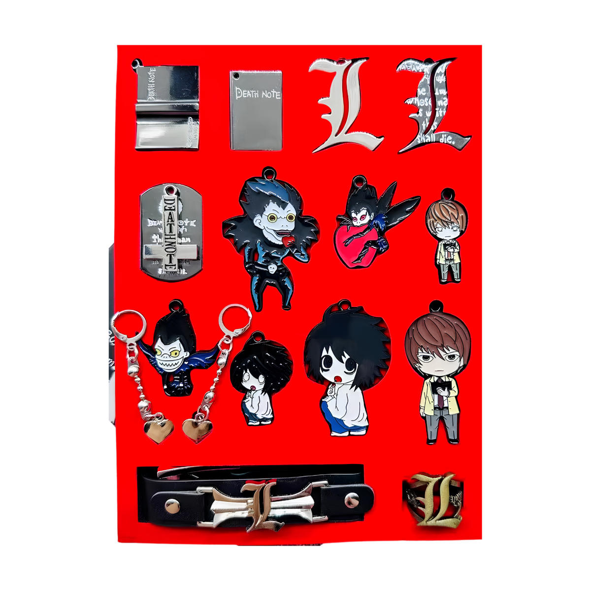 Death Note | Anime Collector Gift Box Set | Ryuk & Light Yagami | Metal Charms & Cosplay Accessories