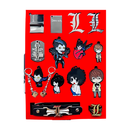 Death Note | Anime Collector Gift Box Set | Ryuk & Light Yagami | Metal Charms & Cosplay Accessories