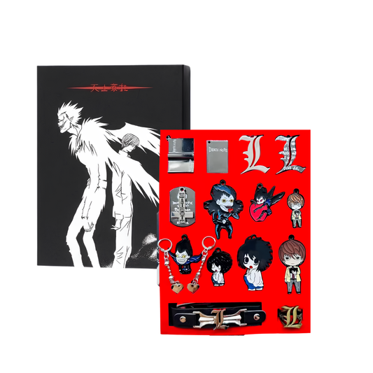 Death Note | Anime Collector Gift Box Set | Ryuk & Light Yagami | Metal Charms & Cosplay Accessories