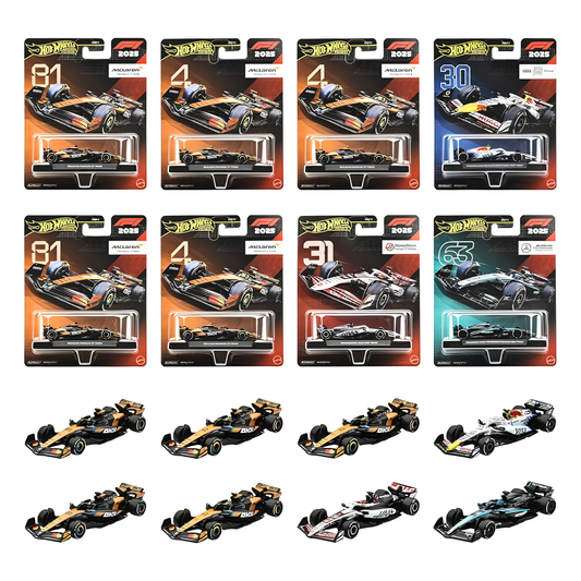 Hot Wheels | HRV11-986J | Premium F1 Race Assortment | 8 Piece Set | 1:64 Scale Diecast Toy Cars | Ages 15+ | Per Piece 880