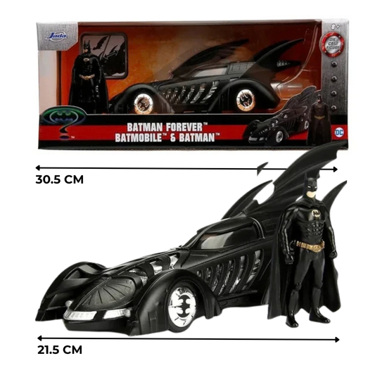 JADA | 21 CM | Batmobile & Batman | 1:24 Scale | JD98036 | Diecast Model Car