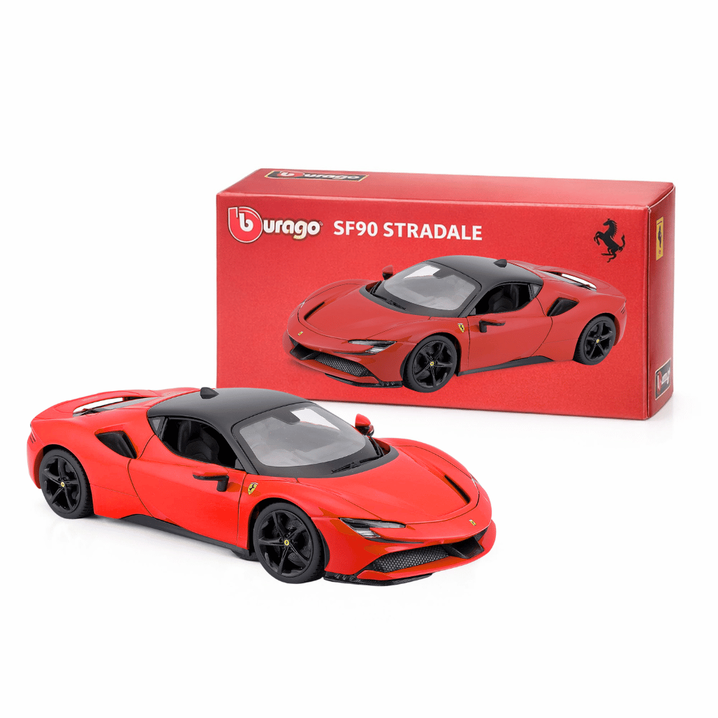 Bburago Ferrari SF90 Stradale Red Box 1:64 Scale Diecast Model