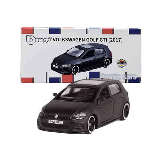 Bburago 2017 Volkswagen Golf GTI Black 1:64 Scale Diecast Car