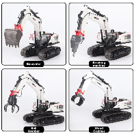 Huina 1594 1:14 RC Excavator 12CH Alloy Construction Vehicle (2026 Model)