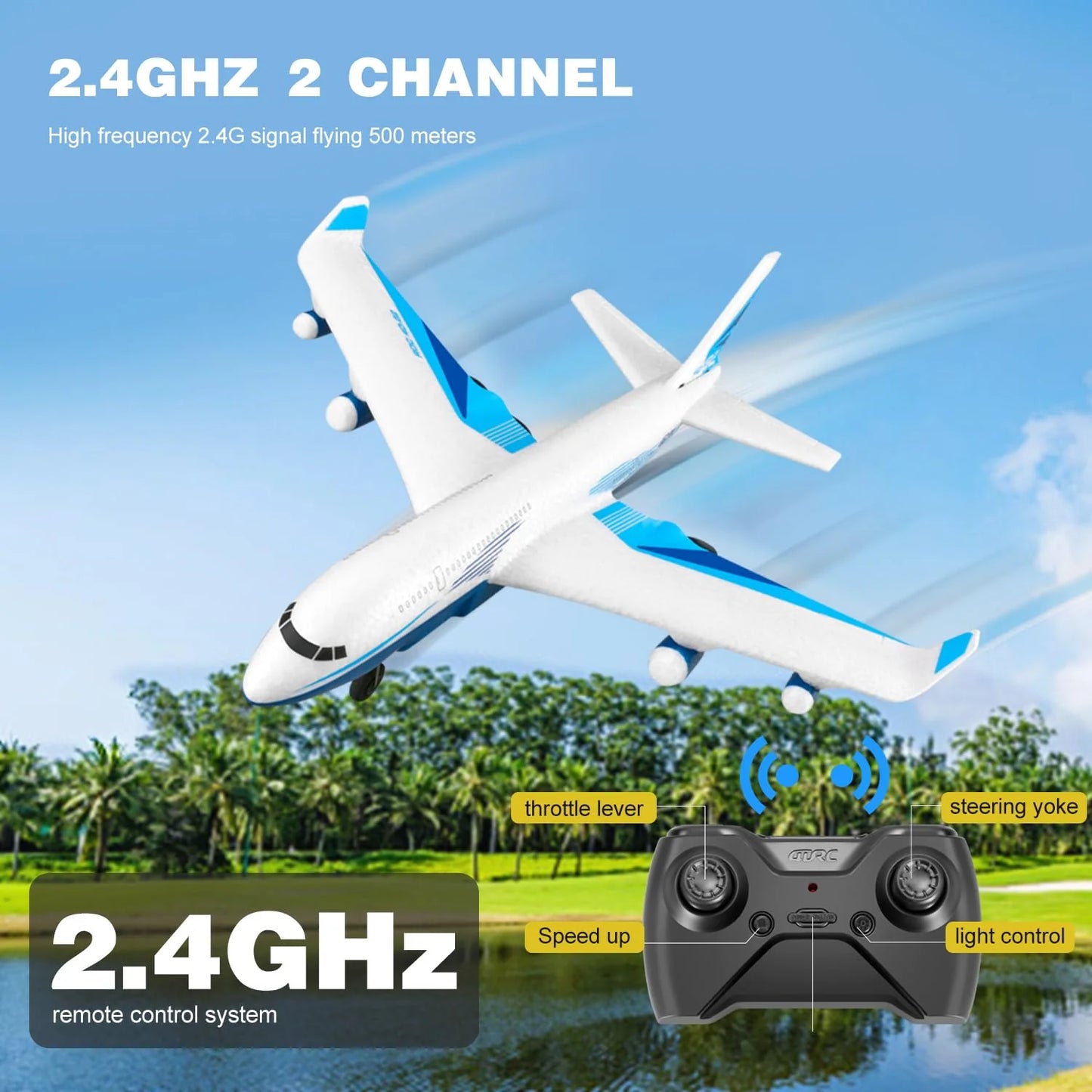 4DRC G2 2.4GHz RC airplane with 3-axis gyroscope
