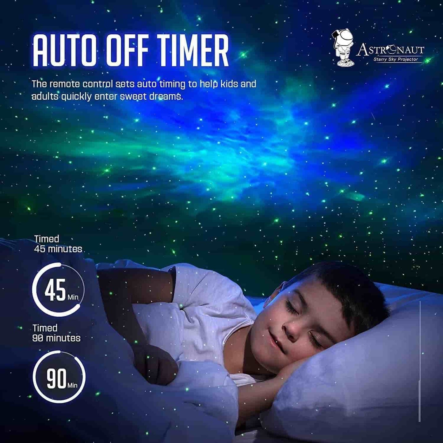 Astronaut Galaxy Projector Night Light – 360° Rotating