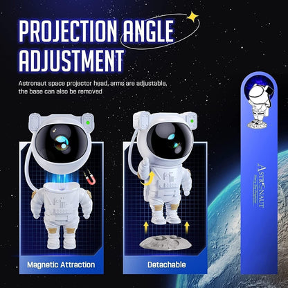 Astronaut Galaxy Projector Night Light – 360° Rotating