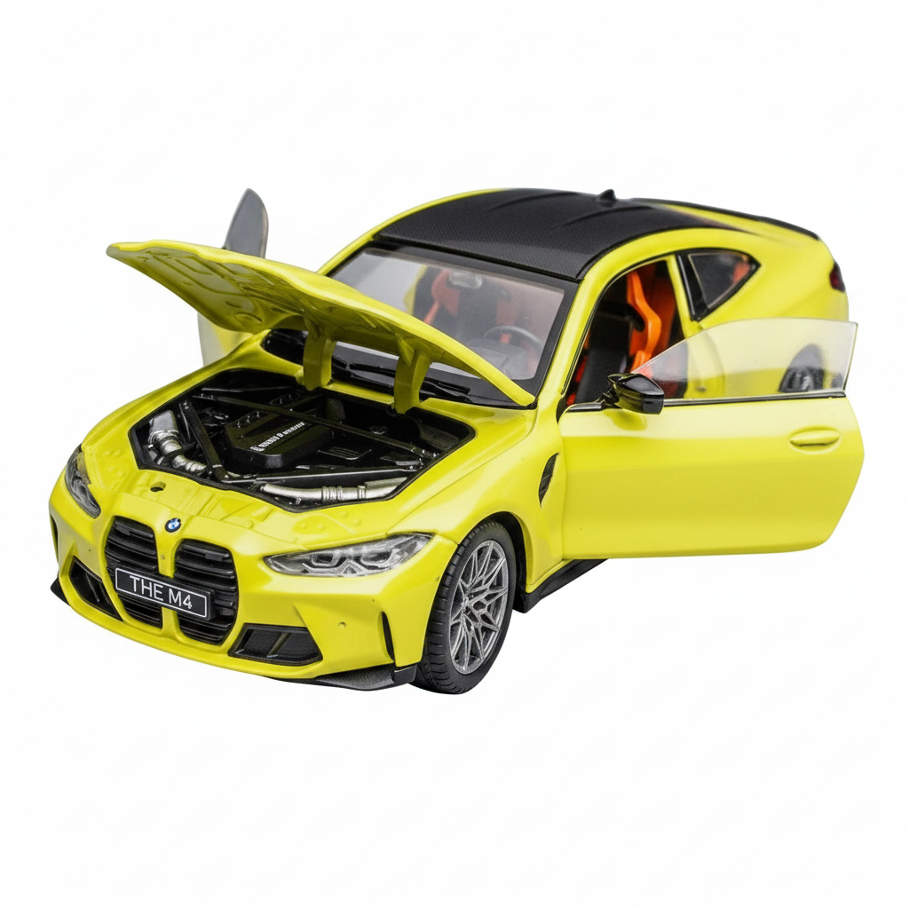 CCA BMW M4 G82 Coupe 1:24 Alloy Sports Diecast Car Model – Neon Green