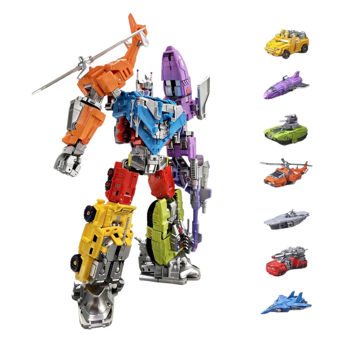 7 in 1 Combiner Transformation Robot Action Figure 11.42 Inch Toy
