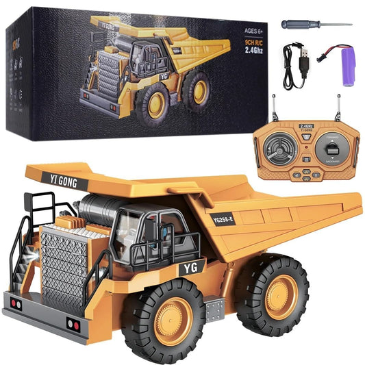 9-CH 1:24 Remote Control (R/C) Construction Dump Truck