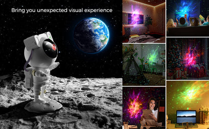 Astronaut Galaxy Projector Night Light – 360° Rotating