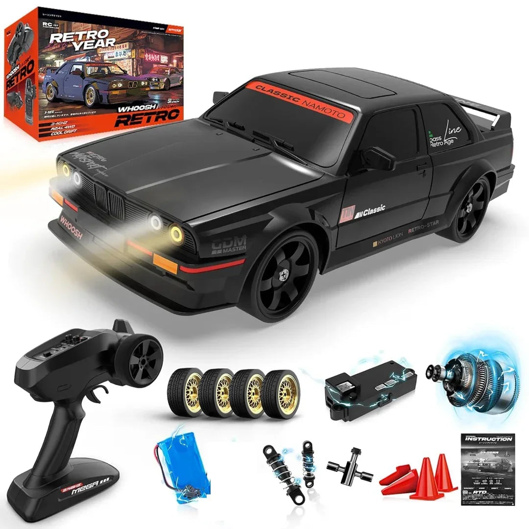 WHOOSH DC162A BMW E30 1:16 RC Drift Car | 4WD High-Speed 50KM/H Racing Car with ESP Gyro