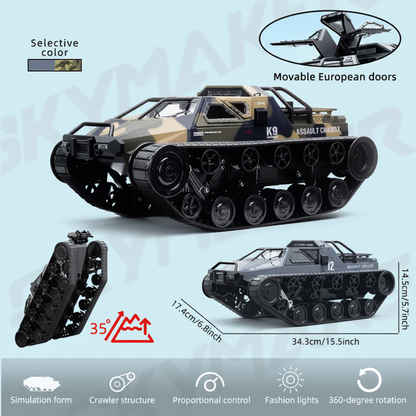 JJRC C8812 MAX 1:12 RC Tracked Drifting Off-Road Vehicle 360° Rotation