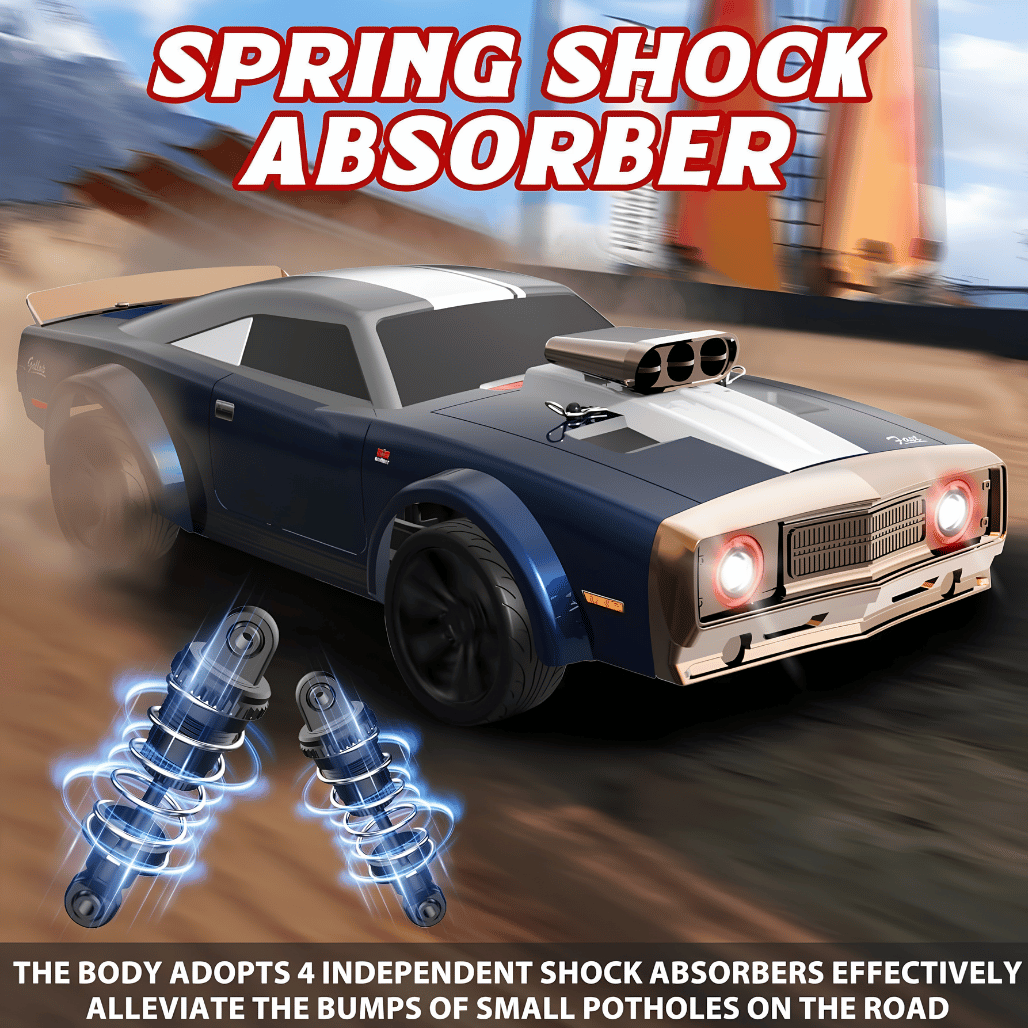 Action stance of the blue Suchiyu SCY-16303 drift RC car supplied for pan India wholesale distribution and dealer networks