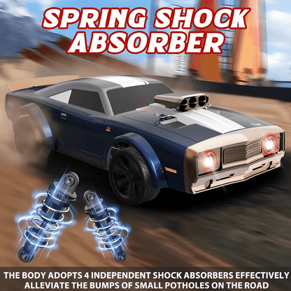 Action stance of the blue Suchiyu SCY-16303 drift RC car supplied for pan India wholesale distribution and dealer networks